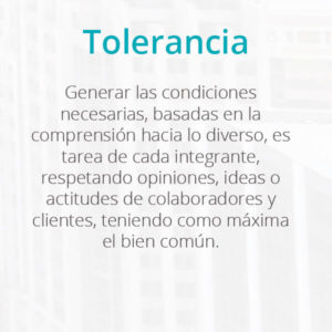 Tolerancia Valores Adymi